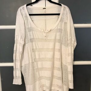 Breezy white free people sweater
